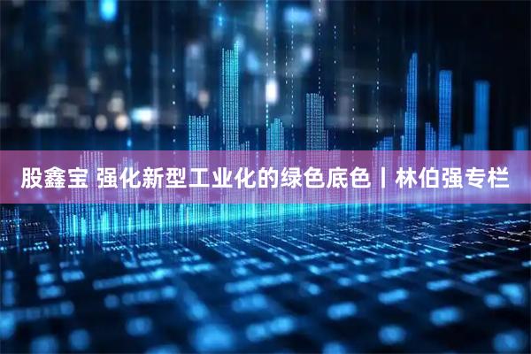 股鑫宝 强化新型工业化的绿色底色丨林伯强专栏