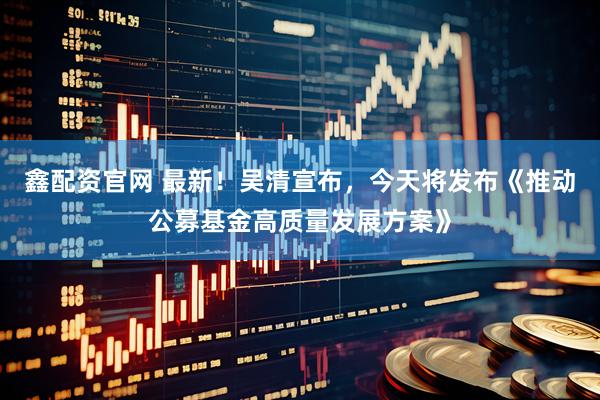 鑫配资官网 最新！吴清宣布，今天将发布《推动公募基金高质量发展方案》