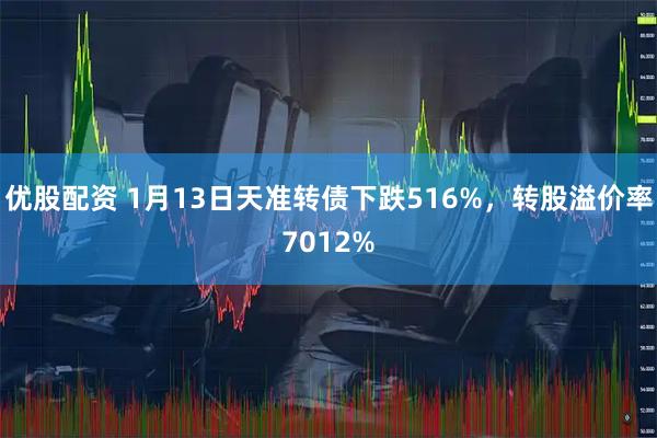 优股配资 1月13日天准转债下跌516%,转股溢价率7012%