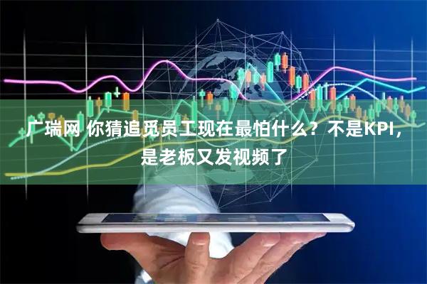 广瑞网 你猜追觅员工现在最怕什么？不是KPI，是老板又发视频了